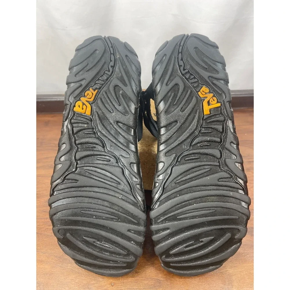 Teva Men's Size 9 1535 Black Storm Hiking Trail Sandals Black Straps
